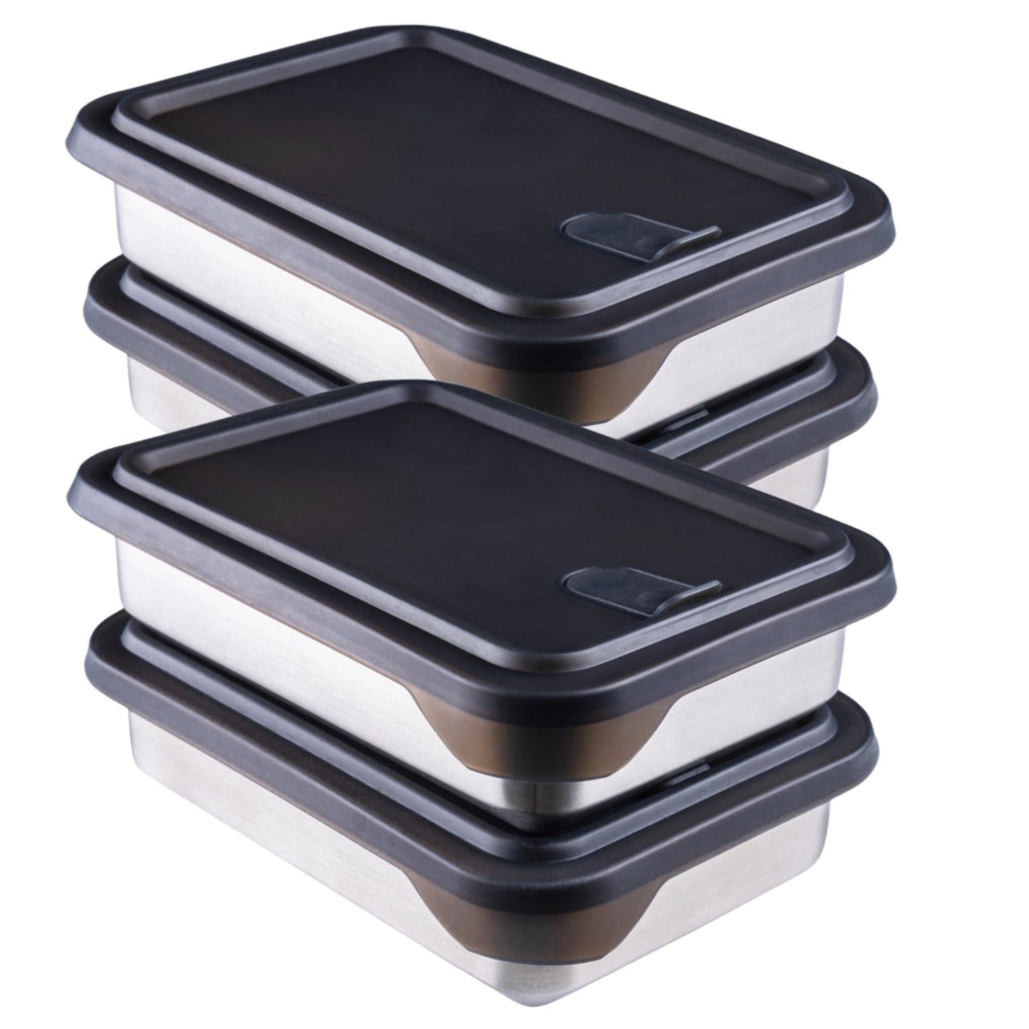 Edelstahl Lunchbox filip® 4er Set mit Sleeve und Besteckfach - #shop_name