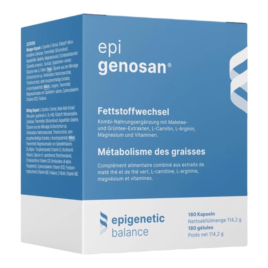 epigenosan | optimale Fettverbrennung - Gezielte Energiegewinnung durch Fettstoffwechsel
Gesunder Stoffwechsel fördert zusätzlich eine vorteilhafte Figur.