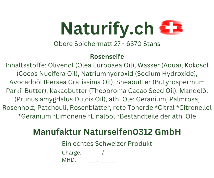 Handseife Rosen 110g handgemacht - #shop_name