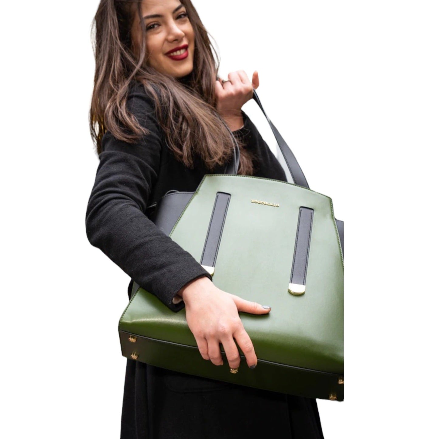 Handtasche Veganleder Iris grün XL - #shop_name