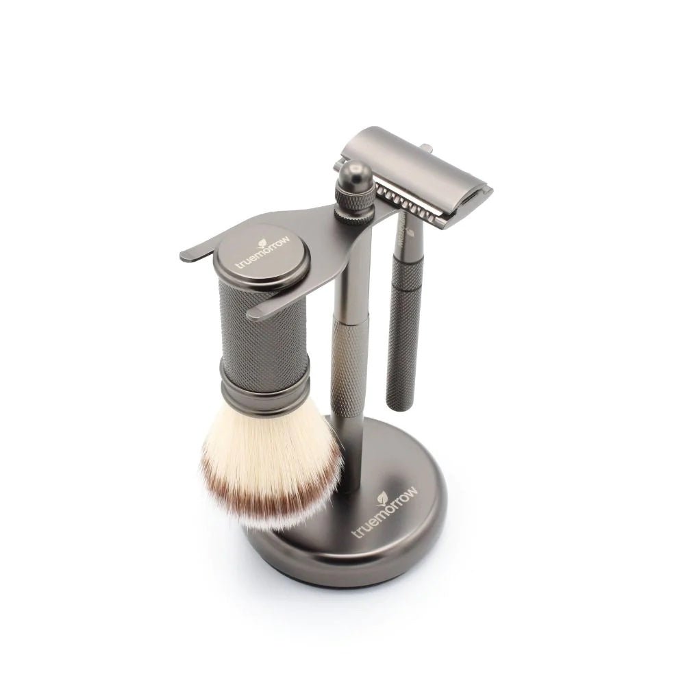 Rasier-Set aus Metall | inklusive 10 Ersatzklingen - #shop_name
