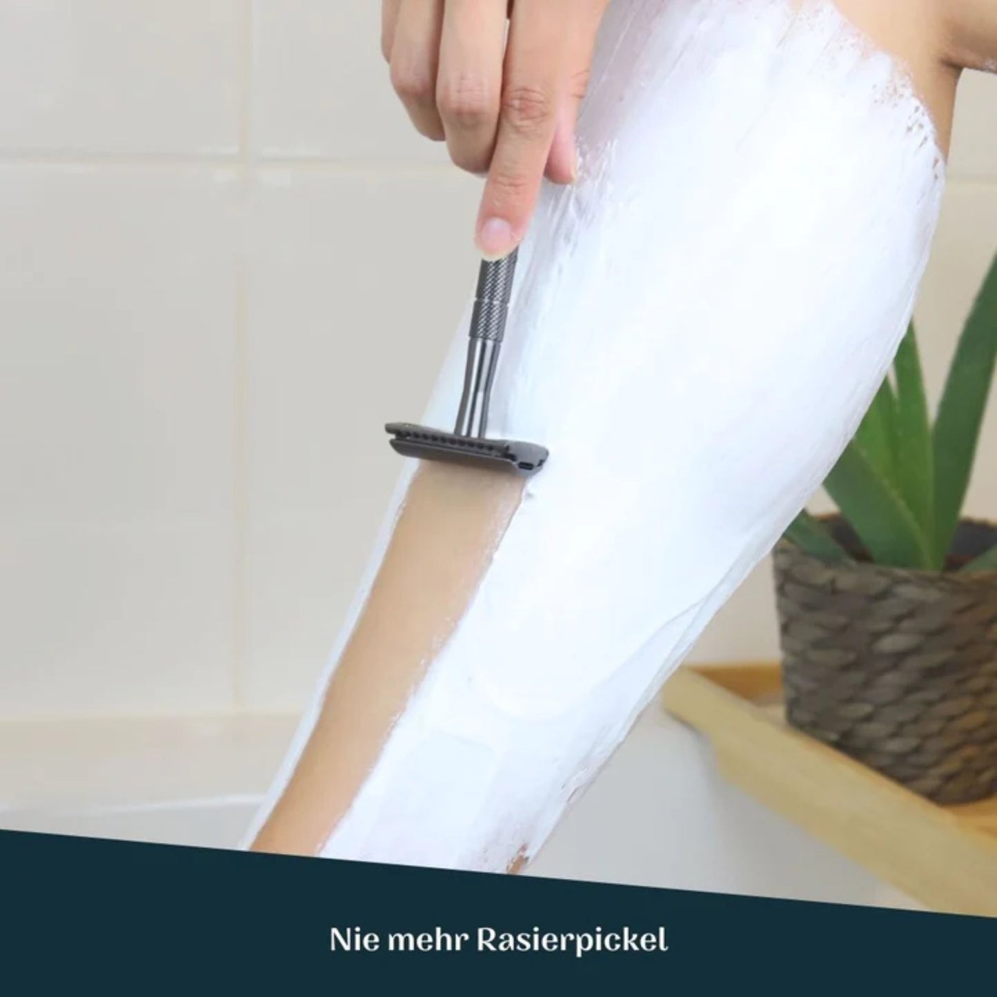 Rasierhobel aus Metall Anthrazit inklusive 10 Ersatzklingen - #shop_name