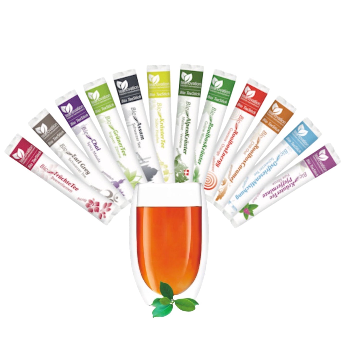 Starter-Set | TeaStick-Bar mit 40 TeeSticks & TeeGlas - #shop_name
