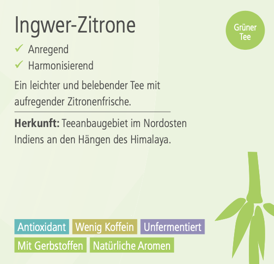 Tea-Stick | Bio Grüner Tee Ingwer und Zitrone - #shop_name