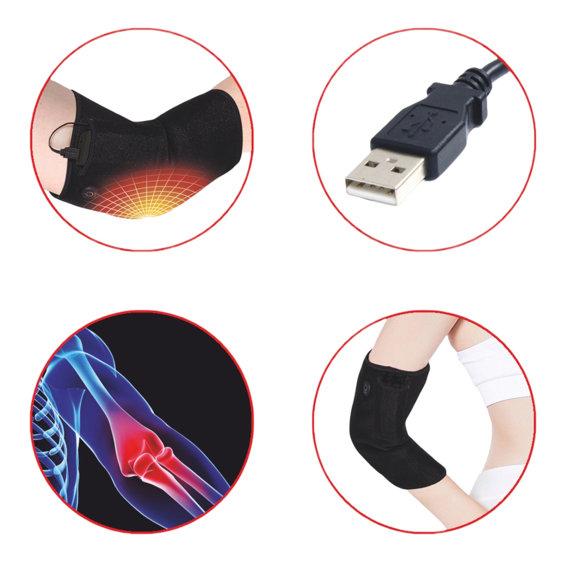 Wärmebandage Ellbogen | Wärmebehandlung - Die kabellose Wärmebandage mit Tiefenwirkung 
Die beheizte Wärmetextilie für den Ellbogen für wohlige Wärme und Linderung bei Verspannung.
Das feinmaschige Heizgitter mit neuster Technologie ist eingearbeitet in hochwertigen Vliesstoff und bietet angenehmen Tragkomfort.
Eine Powerbank ist im Lieferumfang enthalten und bietet eine flexible und unabhängige Anwendung überall und zu jeder Zeit.