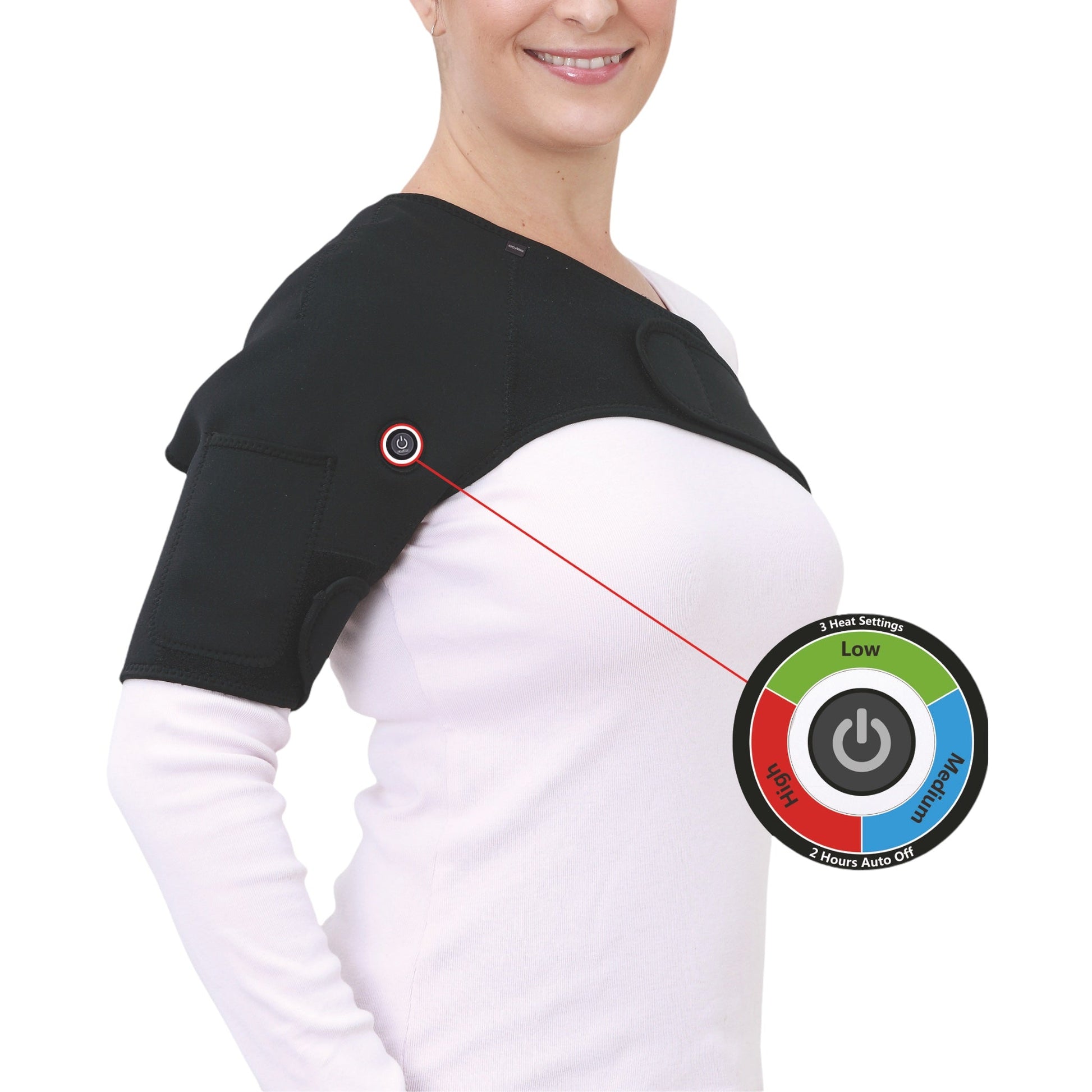 Wärmebandage Schultern | Wärmebehandlung - Die kabellose Wärmebandage mit Tiefenwirkung
Die beheizte Wärmetextilie für die Schultern für wohlige Wärme und Linderung bei Verspannung.
Das feinmaschige Heizgitter mit neuster Technologie ist eingearbeitet in hochwertigen Vliesstoff und bietet angenehmen Tragkomfort.
Eine Powerbank ist im Lieferumfang enthalten und bietet eine flexible und unabhängige Anwendung überall und zu jeder Zeit.